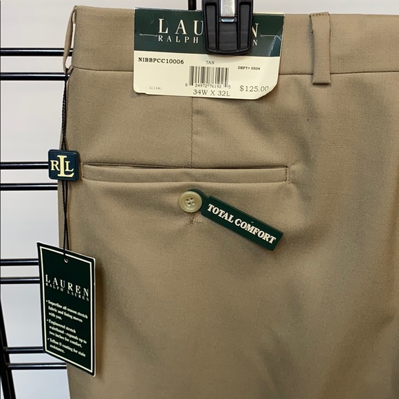 Lauren Ralph Lauren 34x32 NWT tan pants - Picture 1 of 5